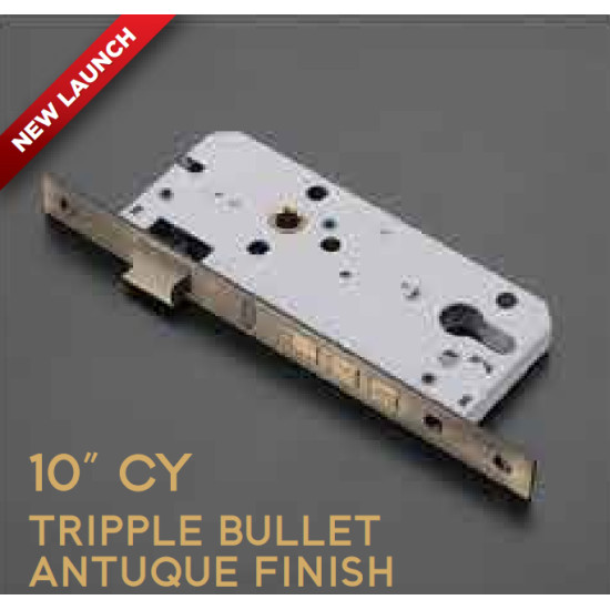 10" CY Tripple Bullet Antuque Finish Lock Antuque Finish